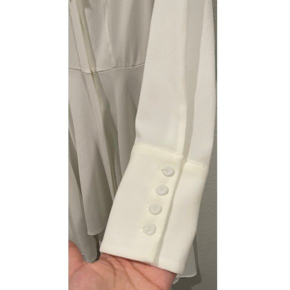 IMPERIAL Antique White Asymmetrical Dress - Picture 4 of 5